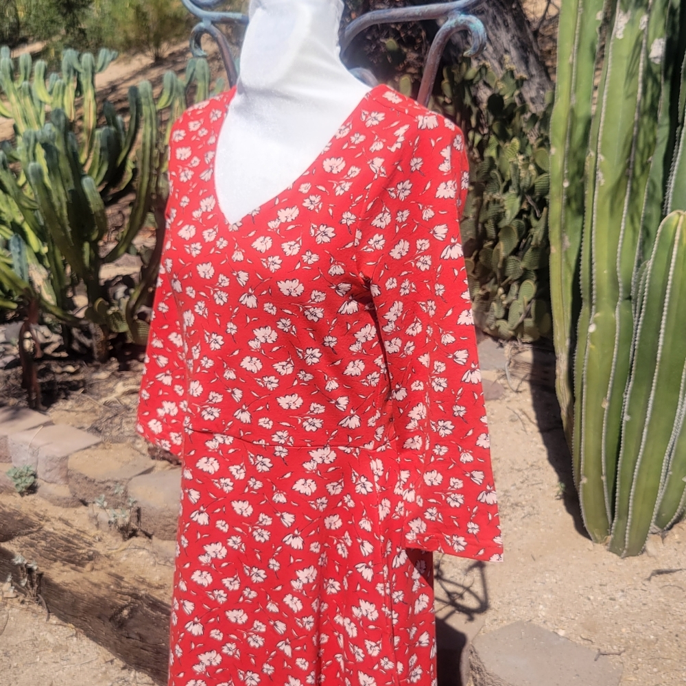 Pact Red Floral Prarie Dress - Picture 3 of 5